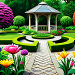 앤 플라워 미스테리 - **Prompt:** "A detailed illustration of symbolic flowers, each representing different emotions and i...